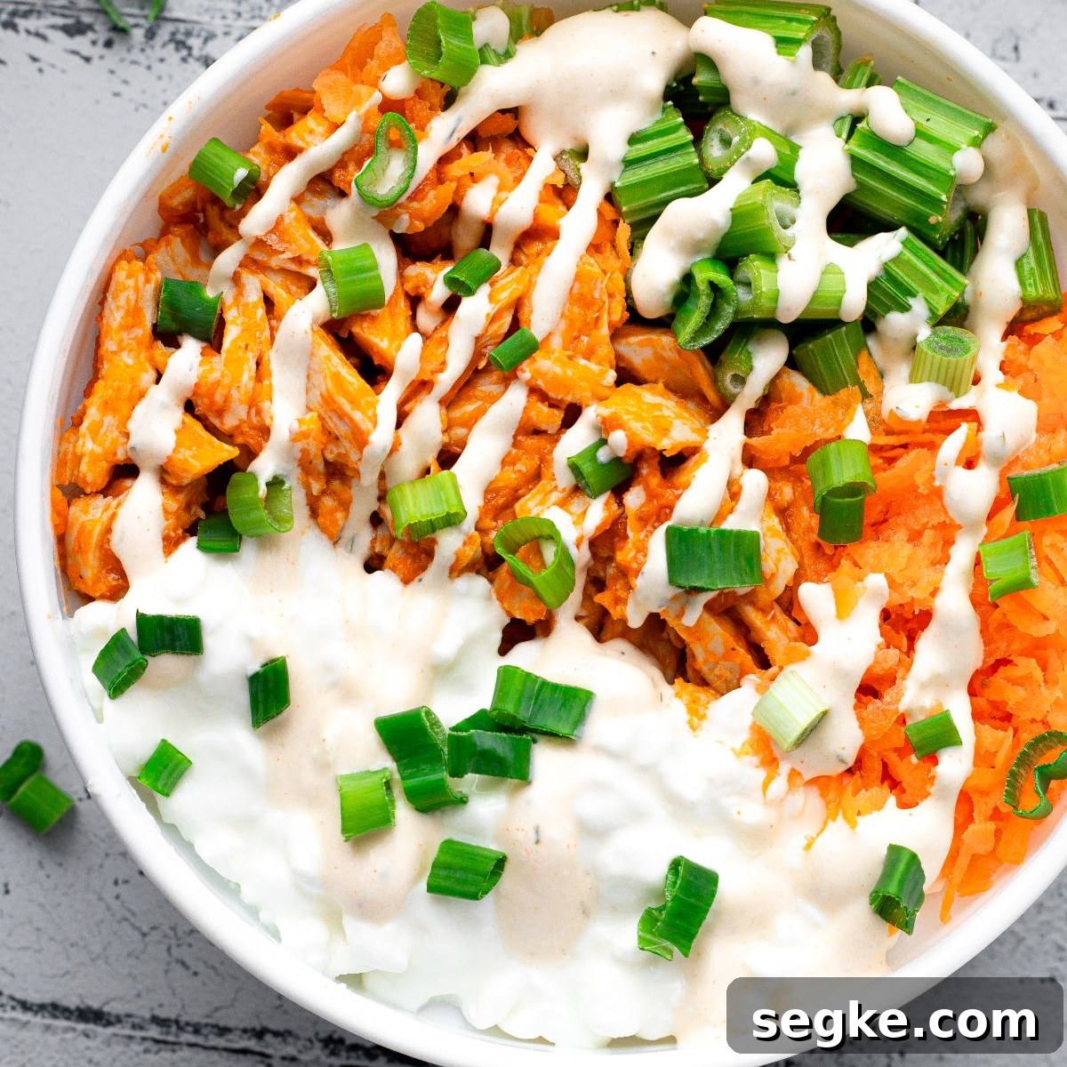 27 High-Protein Clean Eating Lunch Ideas for Energy 3 recipe for buffalo chicken cottage cheese bowl