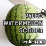 Paleo Watermelon Sorbet