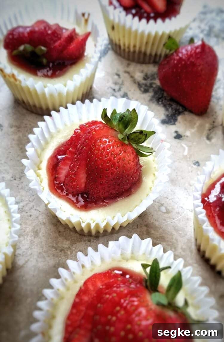 No-Fuss Mini Strawberry Cheesecake Recipe 4 Mini Strawberry Cheesecake with toppings