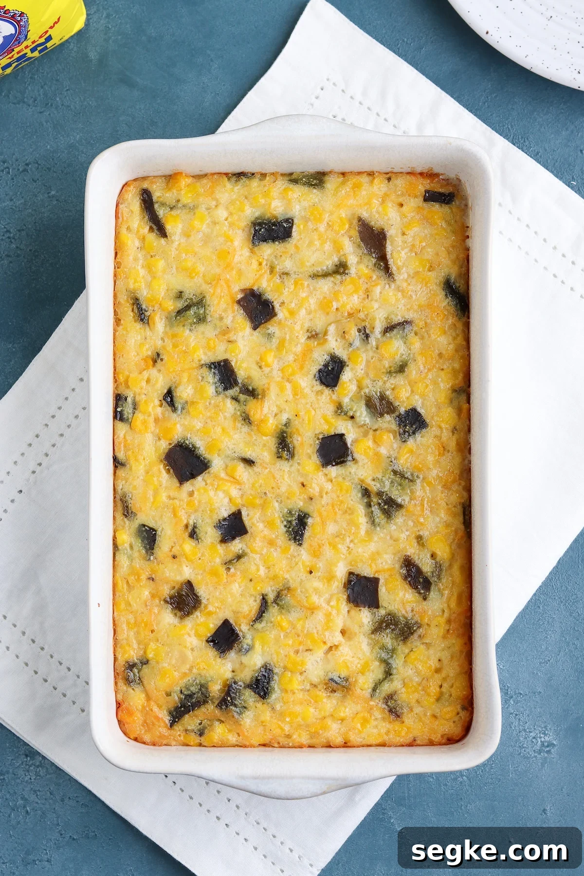 Creamy Poblano Corn Casserole Recipe 8 baked Poblano Corn Casserole