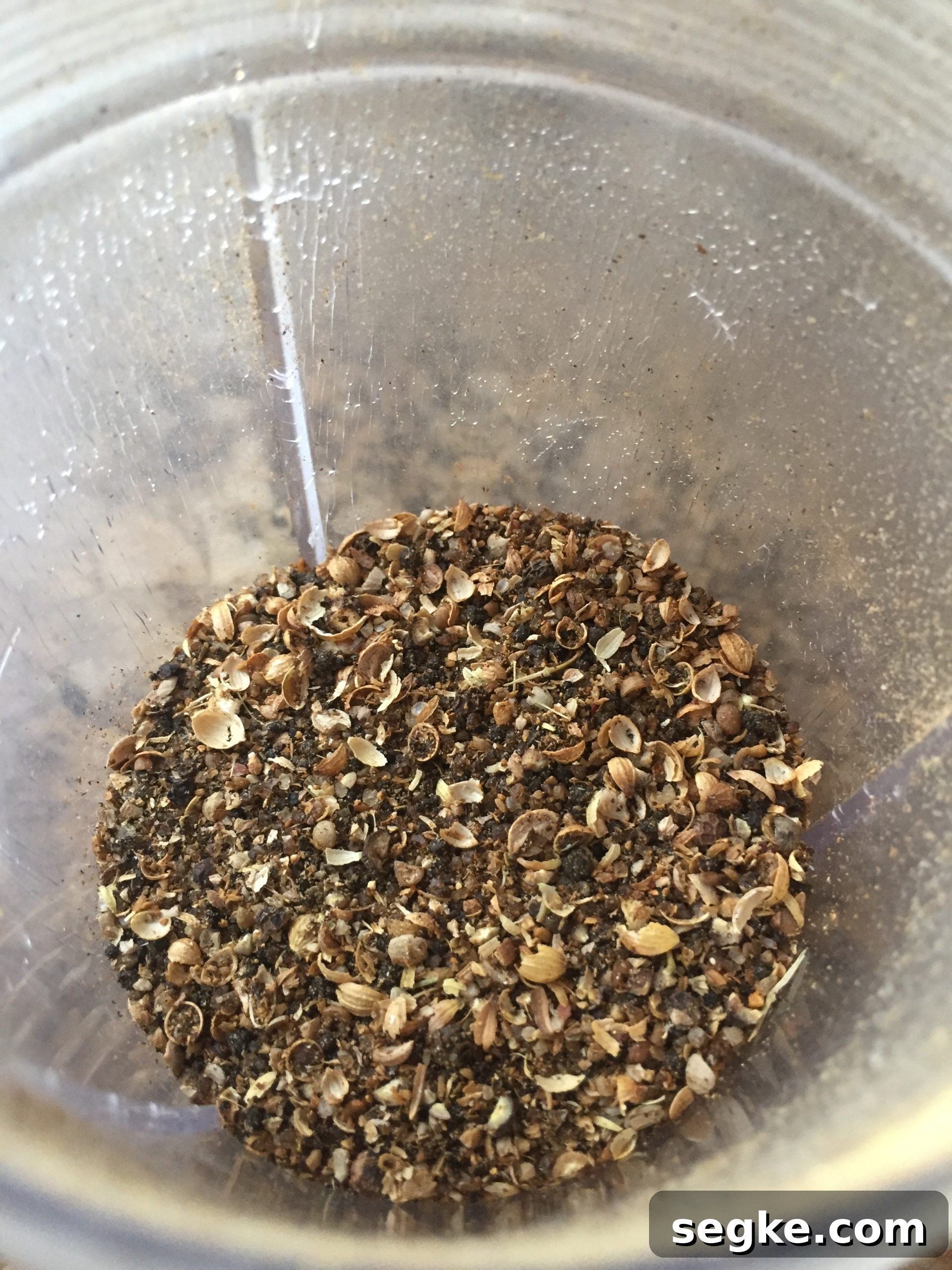 Coarse ground spices Coarse ground spices with hand blender