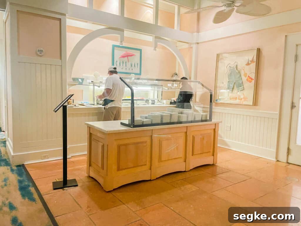 dessert buffet area at Cape May Cafe.