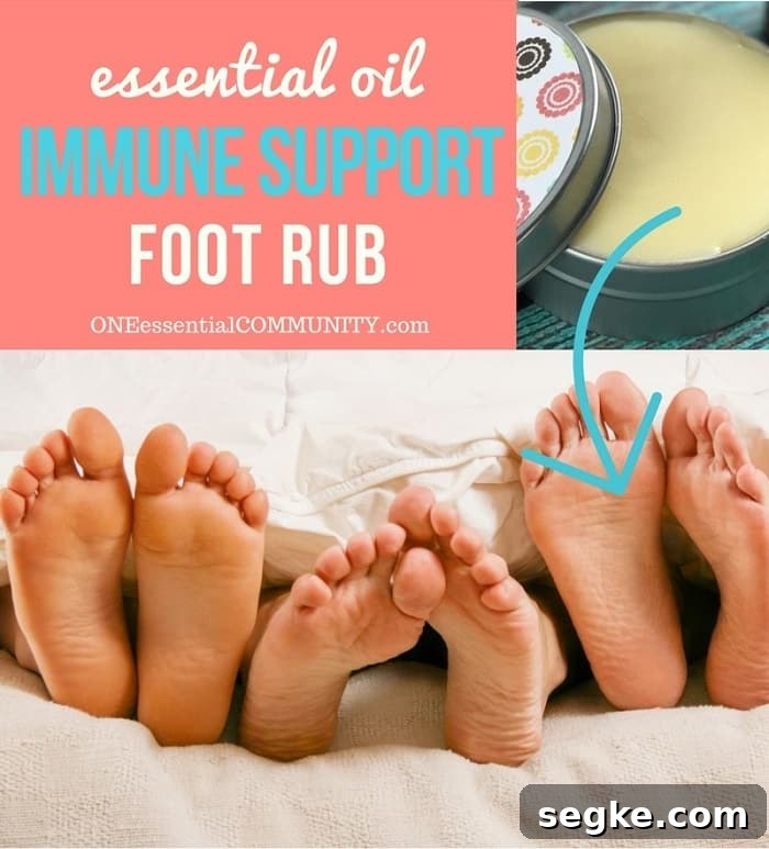 Boost your immune system and stay healthy with an essential oil immune support foot rub.