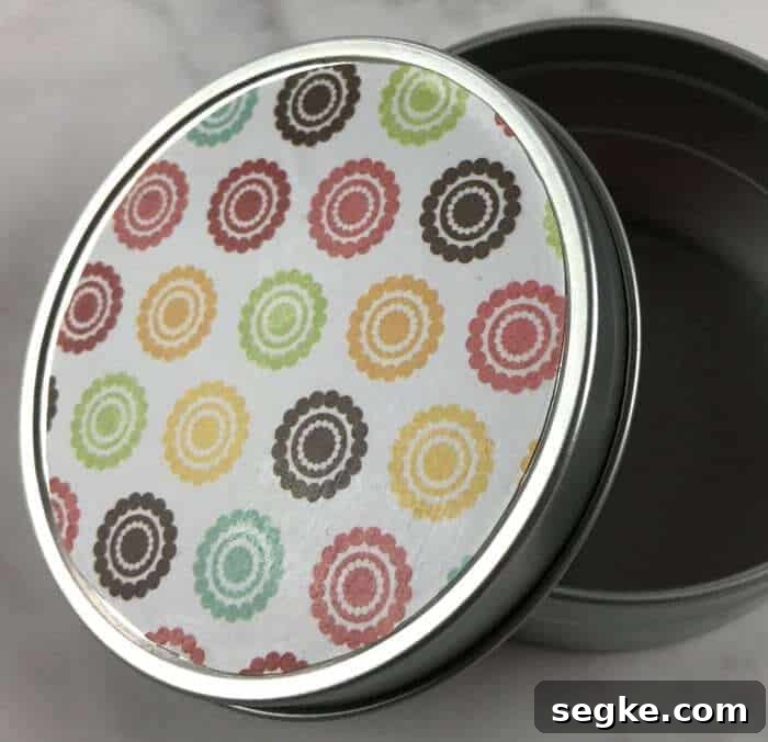 Decorated lids for homemade balms.