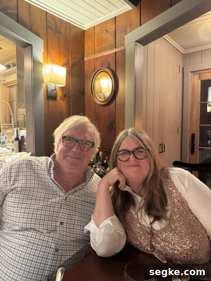 a photo of teri and roy at a table
