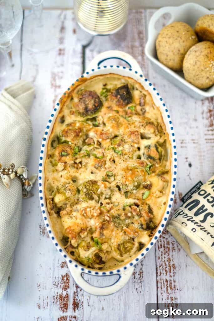 Cheesy Keto Brussels Sprouts Casserole 2 brussels sprouts casserole