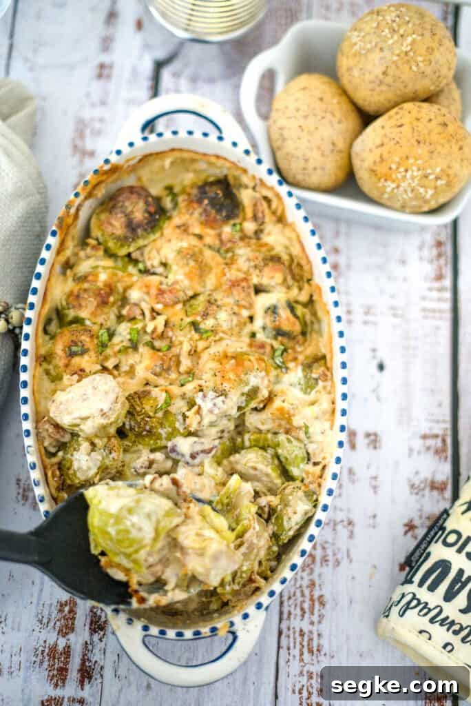 Cheesy Keto Brussels Sprouts Casserole 8 brussel sprout gratin