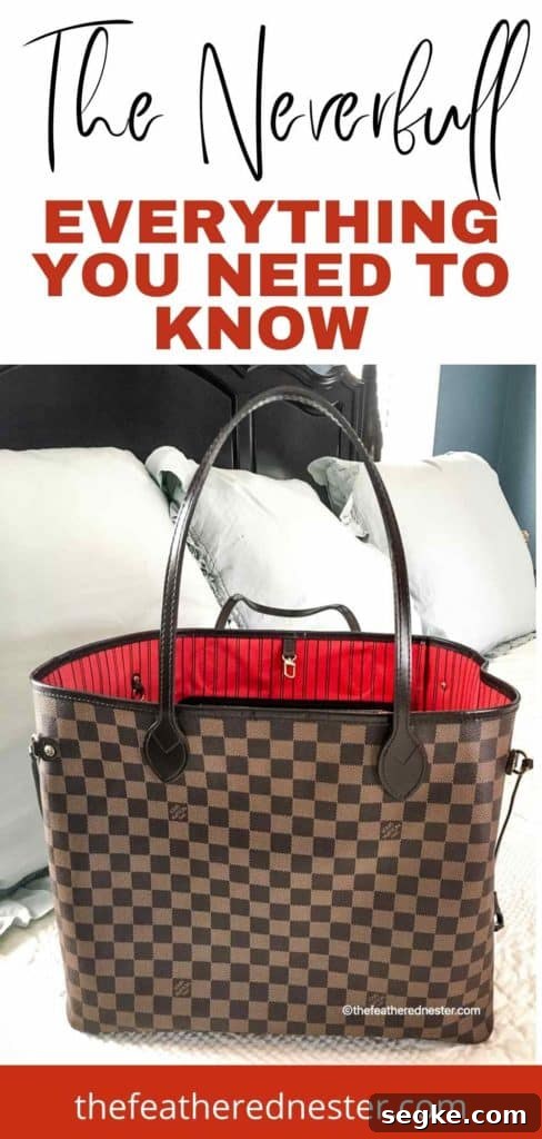 A Pinterest pin image of The Neverfull GM