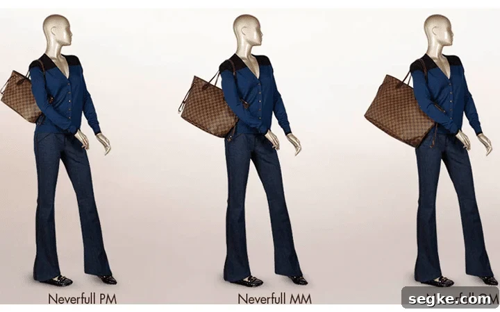 Neverfull size comparison chart
