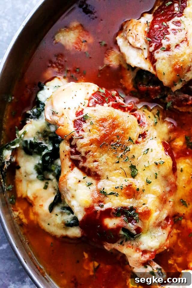 Stuffed Chicken Breasts with Goat Cheese, Bacon and Raisins 3 Saucy Spinach and Cottage Cheese Stuffed Chicken - Easy, delicious, yet healthy stuffed chicken breasts with spinach and cottage cheese, all baked in a hot and bubbly tomato sauce.