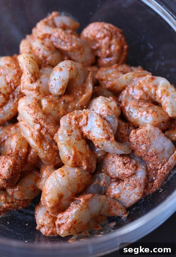Peeled and deveined shrimp tossed with a savory, spicy seasoning.