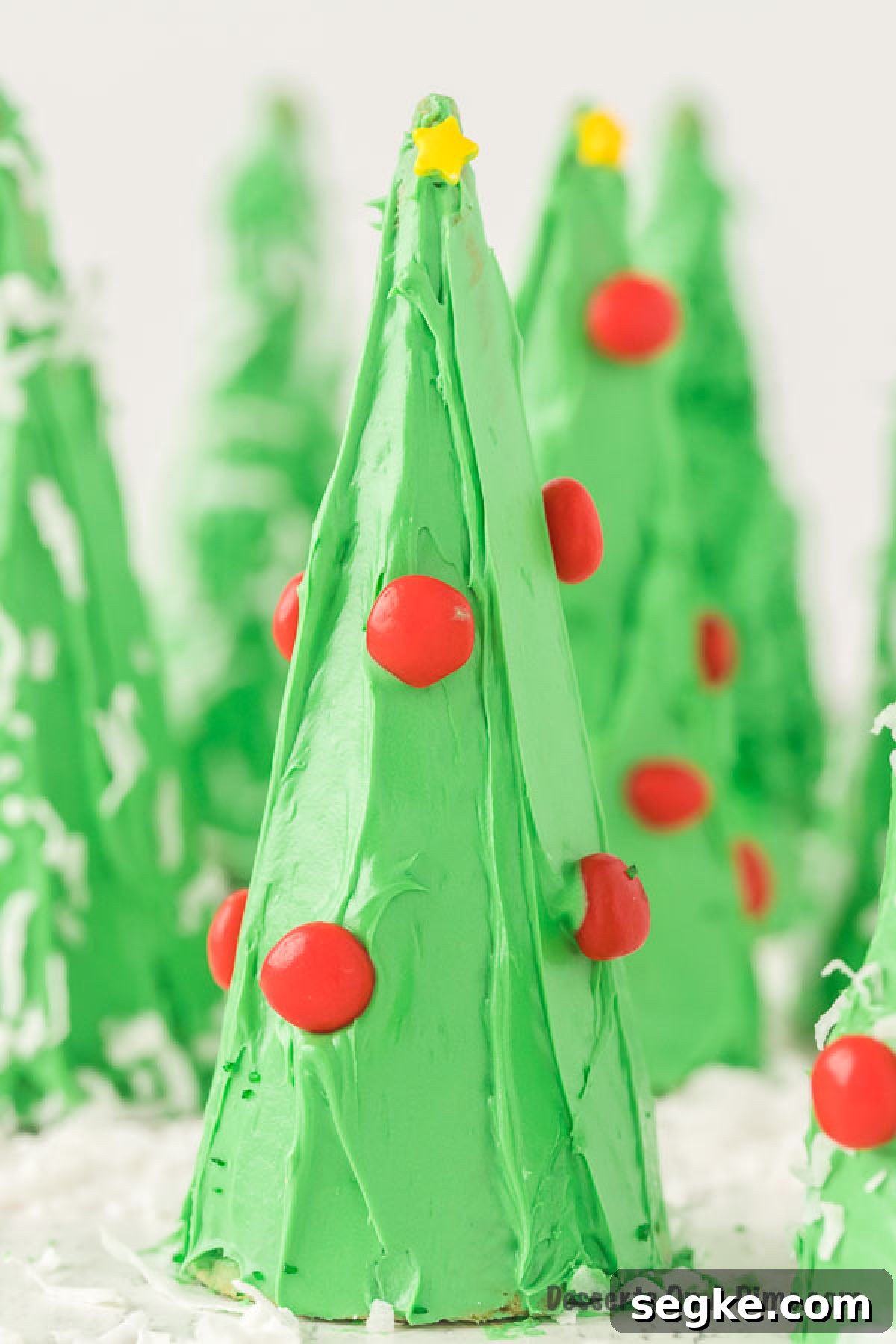 DIY Ice Cream Cone Christmas Tree Ornaments 10 Ice Cream Cone Christmas Trees decorated.