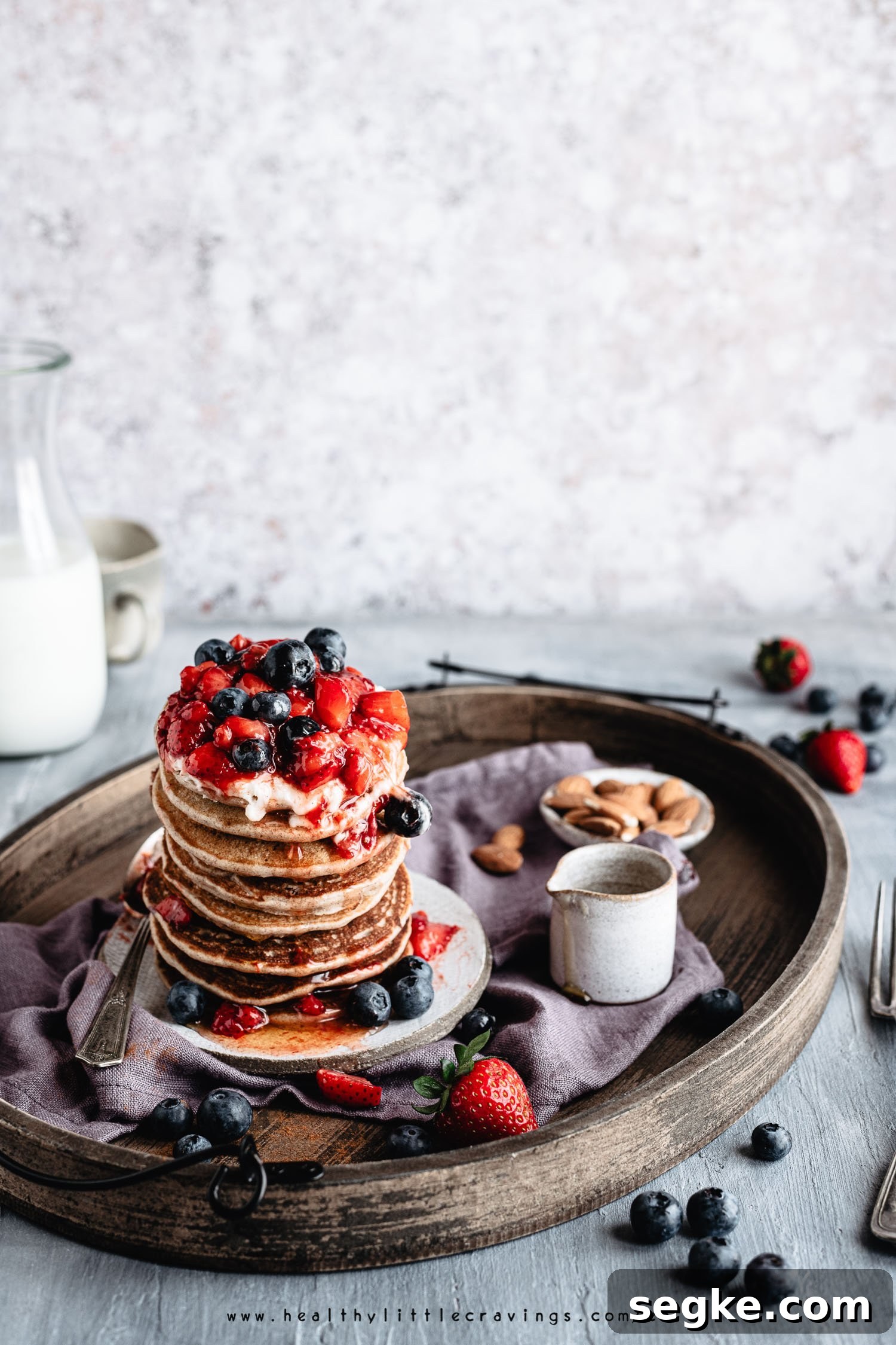 Pancakes being prepared