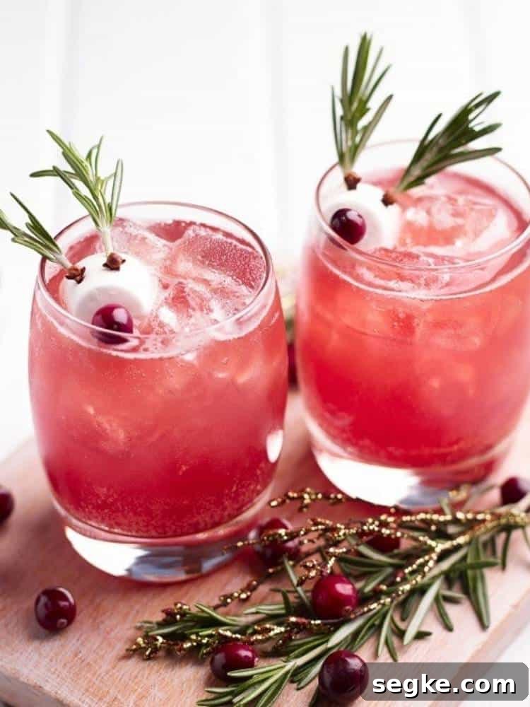 Wonderful Wednesday Blog Hop: 20th Link Party 5 Two glasses of cranberry mocktail garnished with fresh rosemary