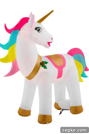 Home Depot's Inflatable Christmas Unicorn for Your Yard 2 img 224770 1
