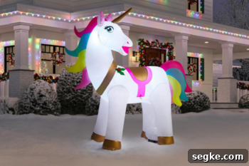 Home Depot's Inflatable Christmas Unicorn for Your Yard 3 img 224770 2