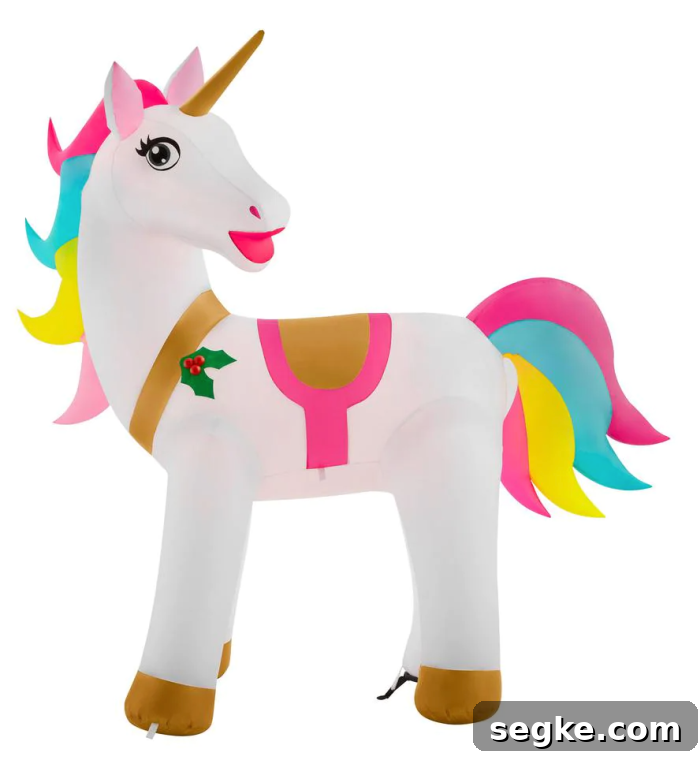 Home Depot's Inflatable Christmas Unicorn for Your Yard 4 img 224770 3
