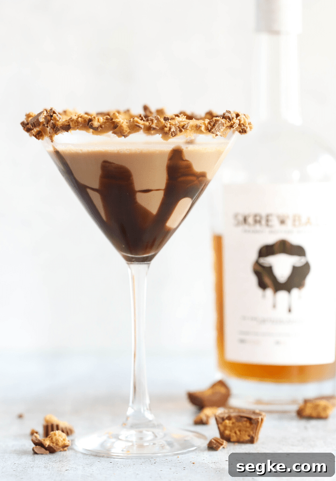 Peanut Butter Martini - Boozy Candy Cocktails