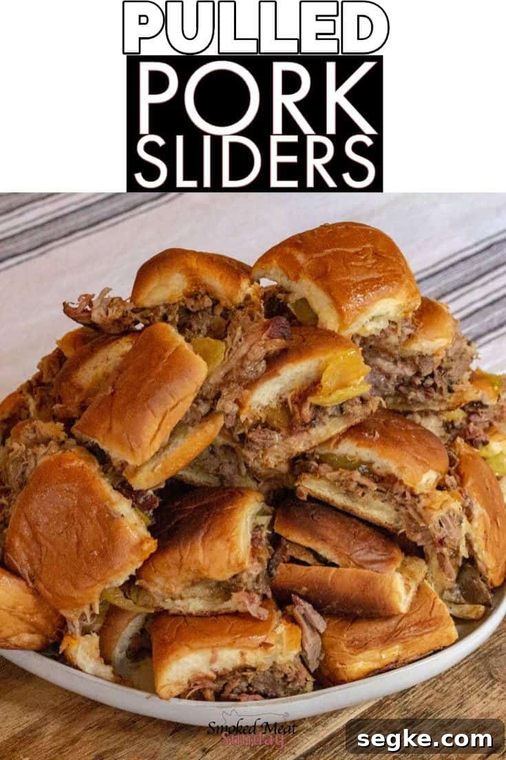 Pulled Pork Sliders on Hawaiian Rolls - #tailgateparty #traeger #bbqrecipes #pulledpork