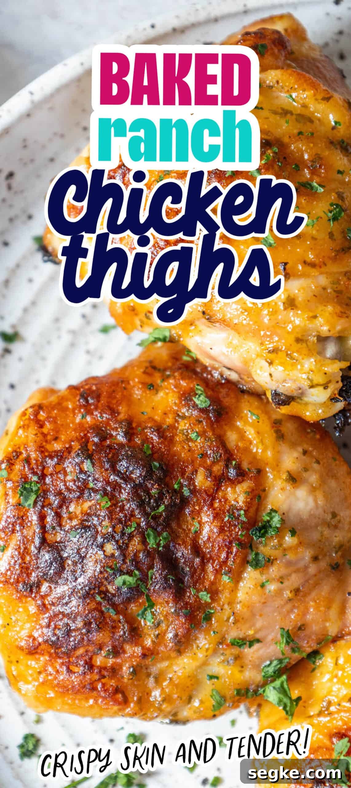 Crispy Oven-Baked Ranch Chicken Thighs 15 Baked ranch chicken thighs with a flavorful twist