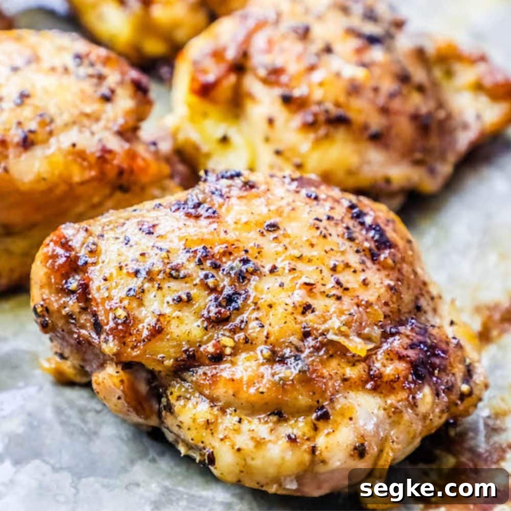 Crispy Oven-Baked Ranch Chicken Thighs 4 Golden baked chicken thighs