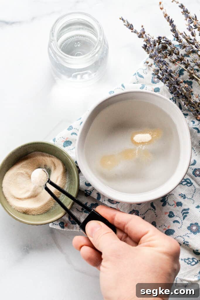 DIY 2-Ingredient Hair Gel You Can Make at Home 3 Adding the gelatin to the bowl.