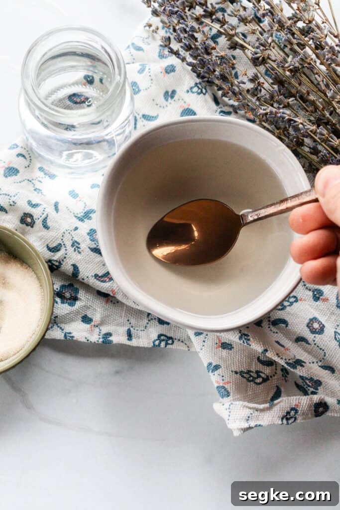DIY 2-Ingredient Hair Gel You Can Make at Home 4 Stirring the ingredients together.