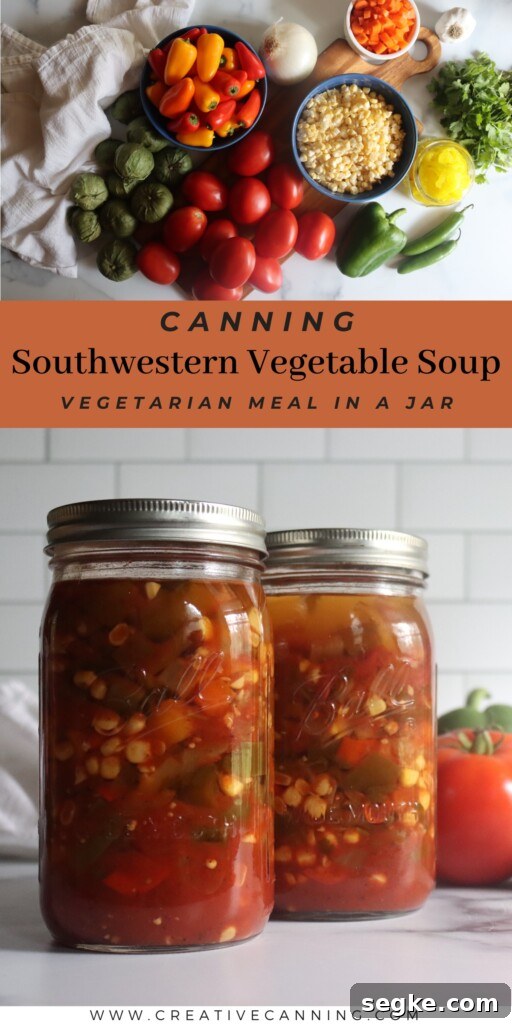 Canning Southwestern Vegetable Soup