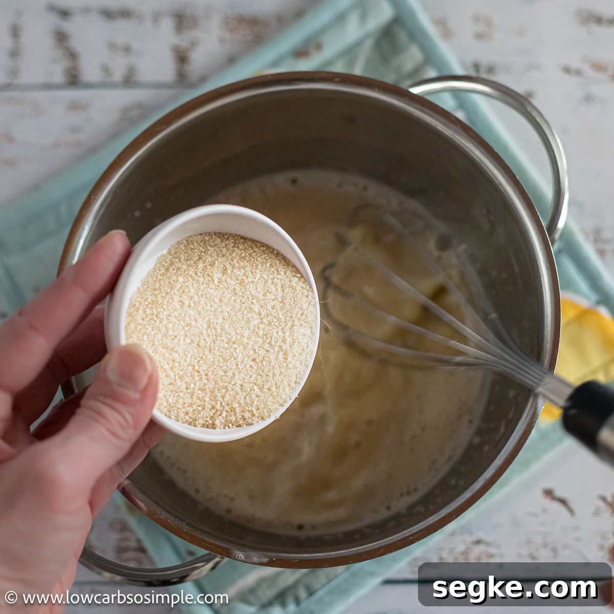 Keto Eggnog Gummies for Low-Carb Holiday Treats 8 Adding Gelatin Powder | Low-Carb, So Simple
