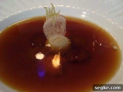 Artichoke Consomme plating