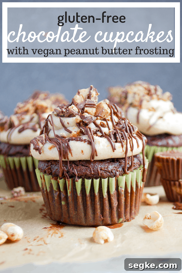 pinterest image for paleo chocolate cupcakes 
