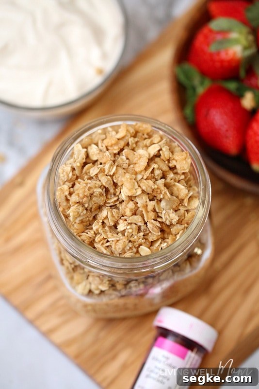 Easy Valentine’s Day Trifle recipe for kids - with yogurt, granola, and strawberries, this festive treat is perfect for a fun valentine’s day snack or even breakfast. It’s quick and easy to make and best of all, a healthier alternative to candy!