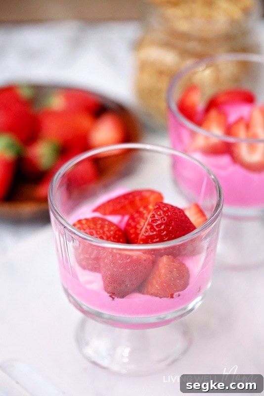Easy Valentine’s Day Trifle recipe for kids - with yogurt, granola, and strawberries, this festive treat is perfect for a fun valentine’s day snack or even breakfast. It’s quick and easy to make and best of all, a healthier alternative to candy!