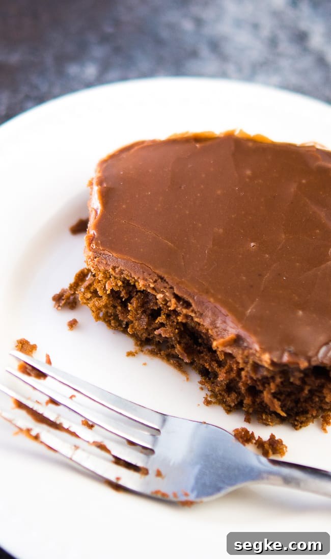 gooey chocolate dessert with a bite taken