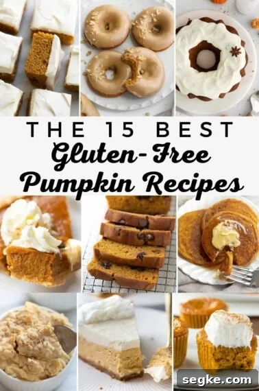 collage of gluten free pumpkin recipes
