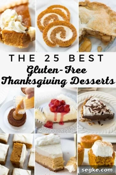 collage of gluten-free thanksgiving desserts