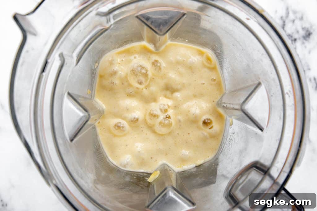 Banana Oat Breakfast Cookies - Gluten-Free Vegan 4 Banana puree in a blender for the oatcakes recipe.