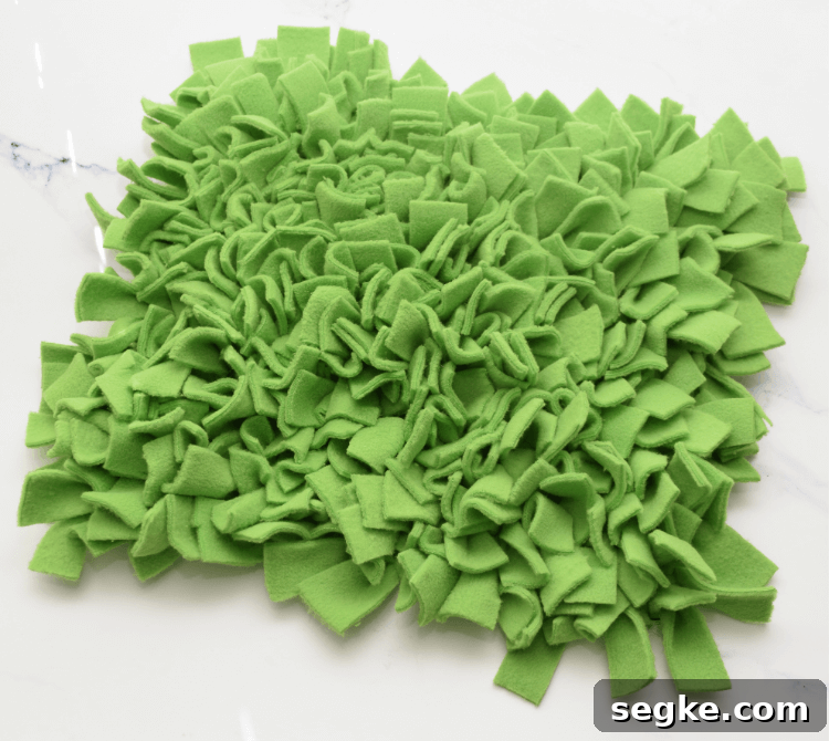 Finished DIY Pet Snuffle Mat