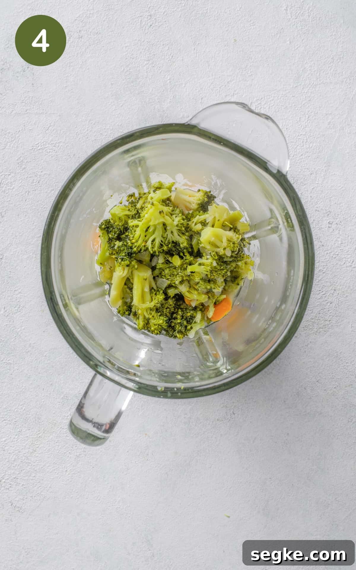 vegetables in a blender.