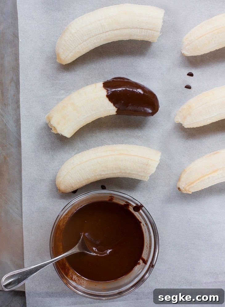 chocolate dipped bananas