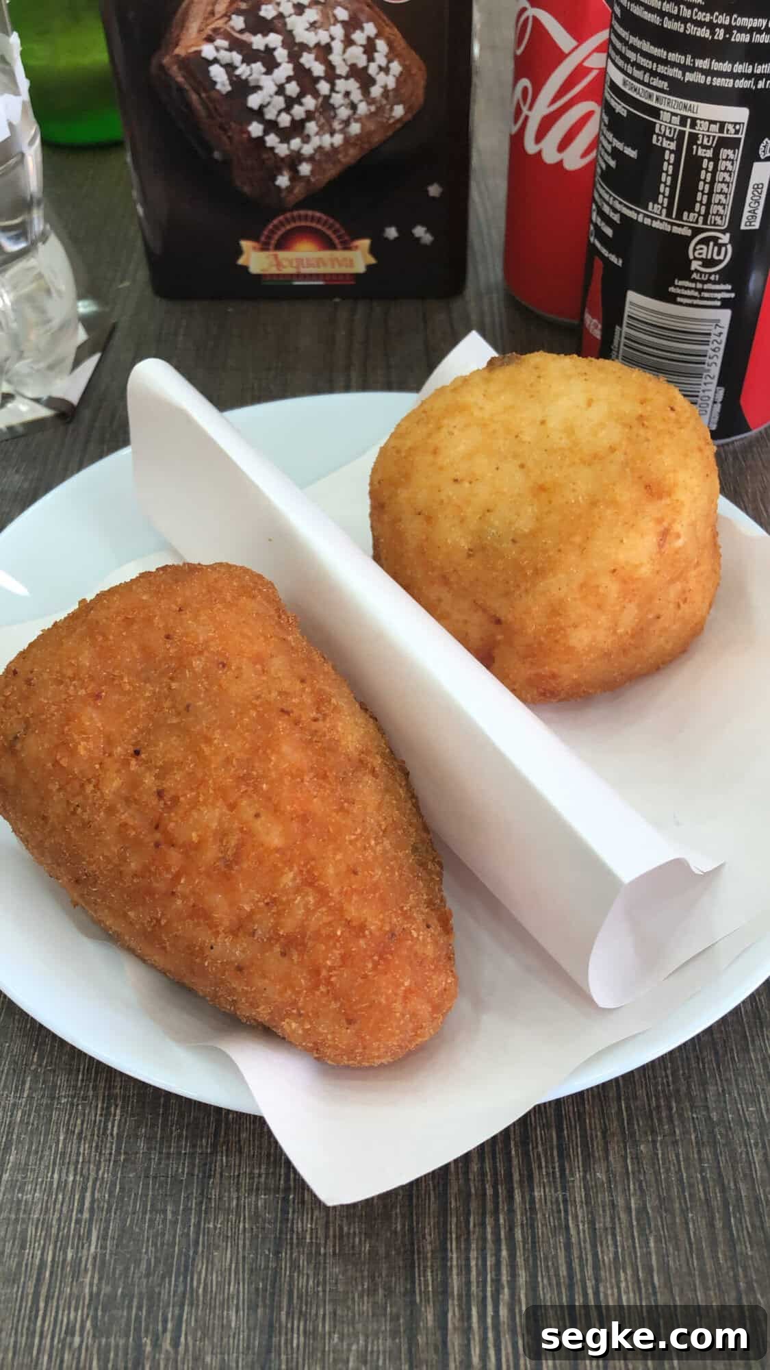 closeup process shot: arancini in Naples