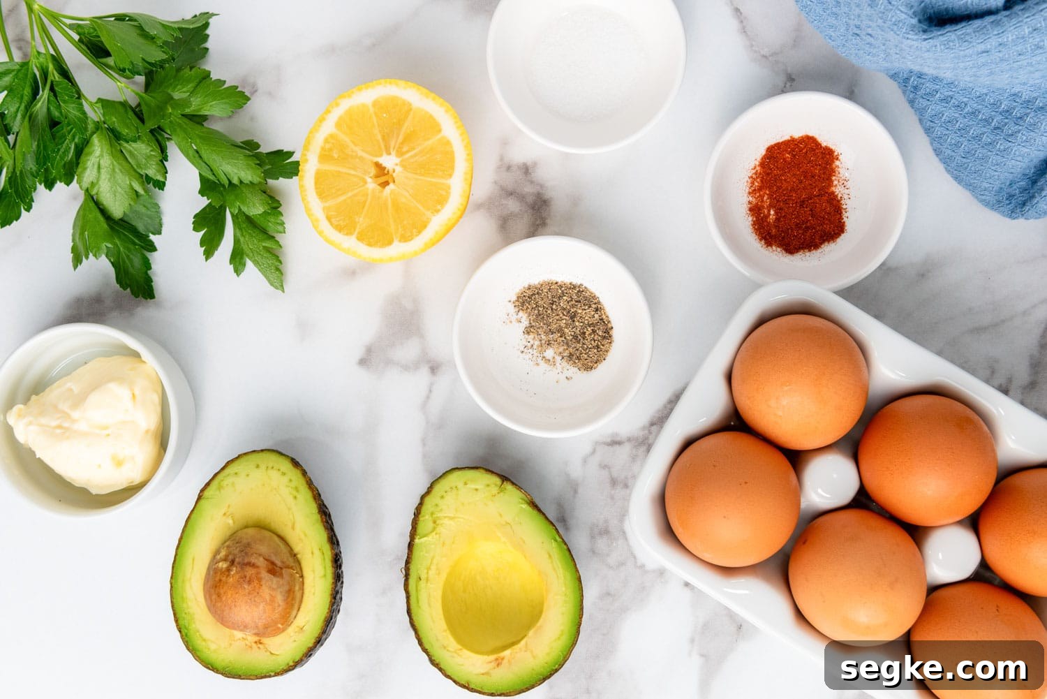 Creamy Avocado Deviled Eggs Recipe 2 Ingredients needed to make avocado deviled eggs