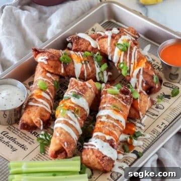 Buffalo chicken egg rolls thumbnail