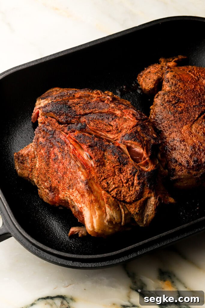 Everyday Braised Beef Recipe for Weeknight Dinners 4 beef chuck roast seared in a cast iron