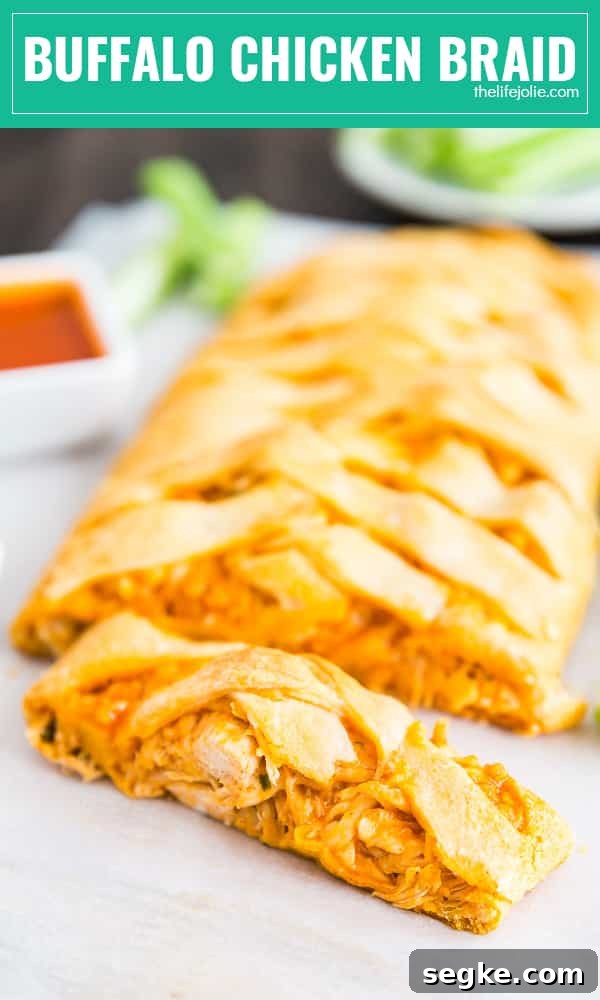 Cheesy Buffalo Chicken Puff Pastry Braid 8 This Buffalo Chicken Braid recipe is a proven crowd-pleaser! It's super easy to make and full of spicy buffalo flavor. Make this for game day and your family will fight for seconds!