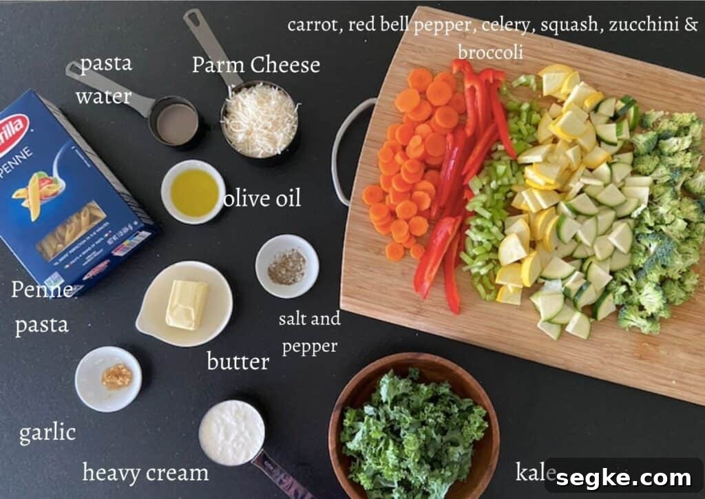 ingredients on table with text