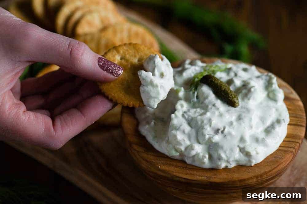Creamy Dill Pickle Dip Recipe for Chips and Veggies 3 how to make the best dill pickle dip