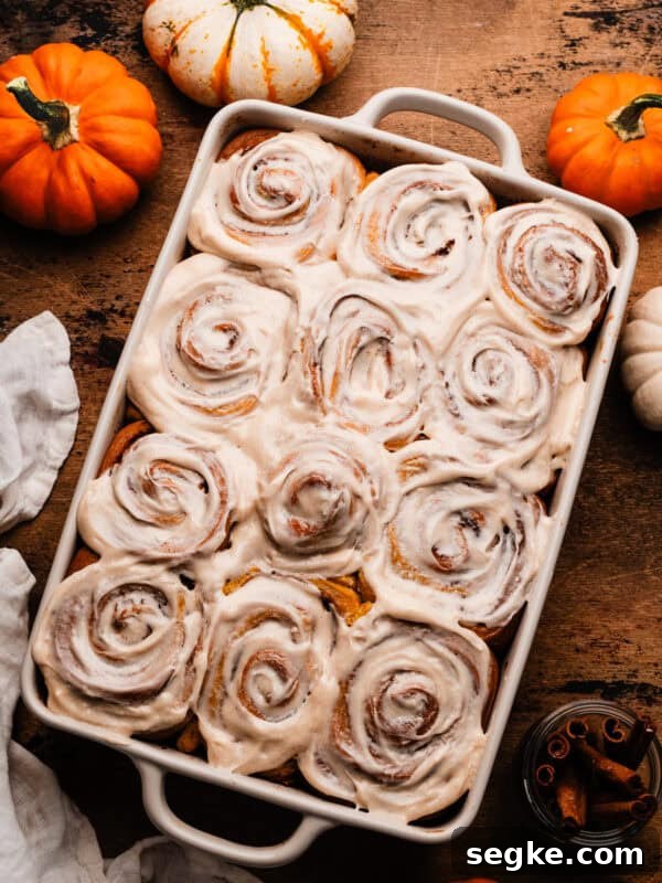 Apple Pie Cinnamon Rolls with Apple Cider Caramel Bottoms 17 Pumpkin cinnamon rolls image
