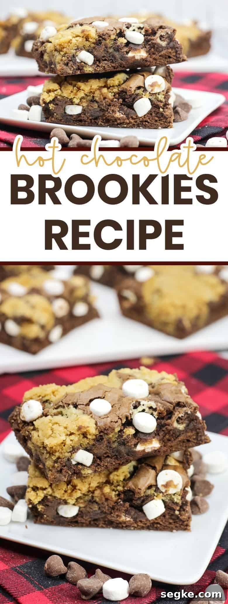 hot chocolate brookies pinterest image