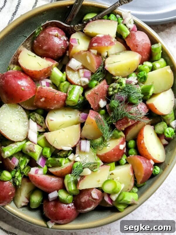 Vinaigrette-based potato salad.